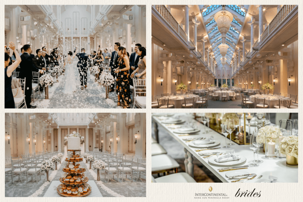 Vì sao InterContinental Danang Sun Peninsula Resort là lựa chọn hàng đầu cho giới mộ điệu và sự kiện Cưới đẳng cấp_Reception Hall với tông màu trắng tinh khiết