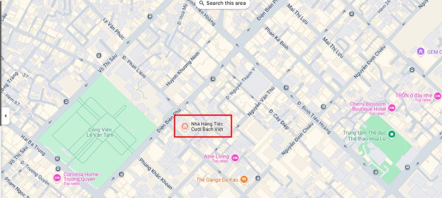 Bách Việt nằm ngay vị trí trung tâm Quận 
