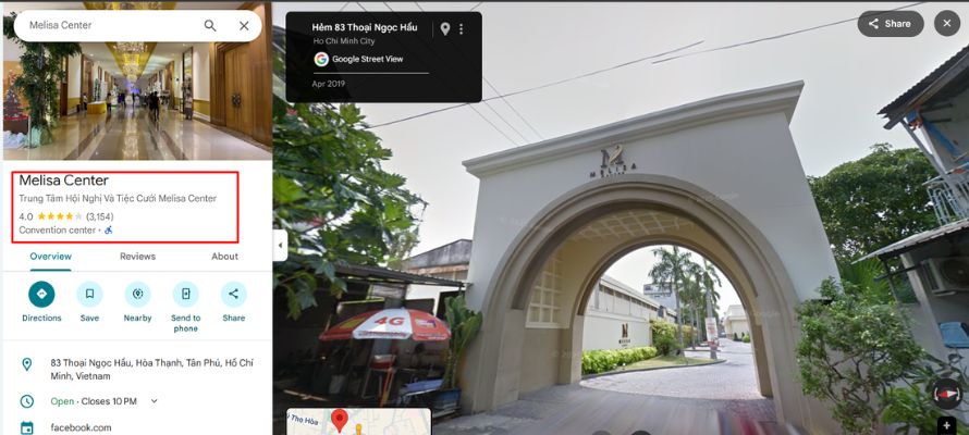 Melisa Center nhận 4 sao từ hơn 3000 đánh giá trên Google Map