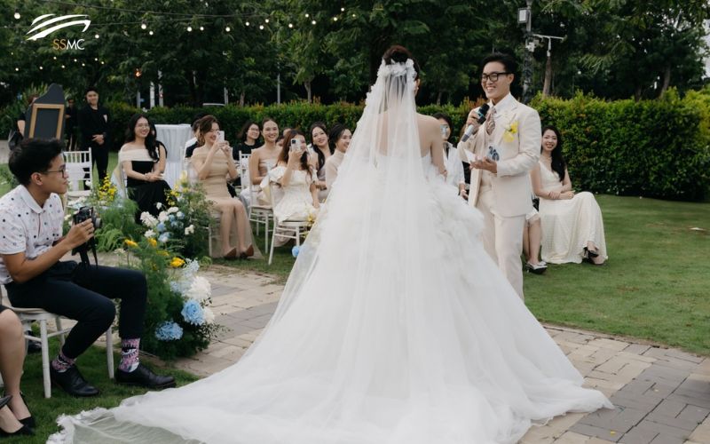 Một khung cảnh đám cưới hạnh phúc tại Saigon South Marina Club