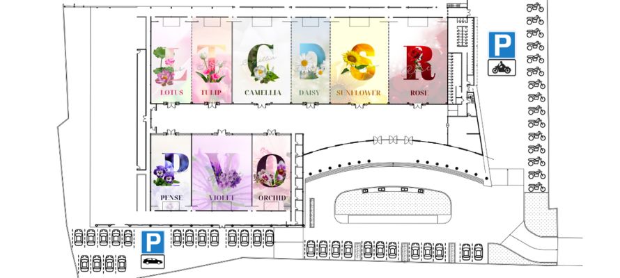 Sơ đồ sảnh tiệc của nhà hàng tiệc cưới Melisa