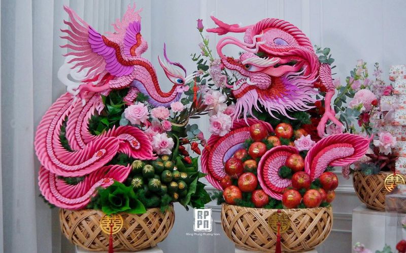 Long Phụng tone hồng đẹp mắt - Nguồn Rồng Phụng Phương Nam