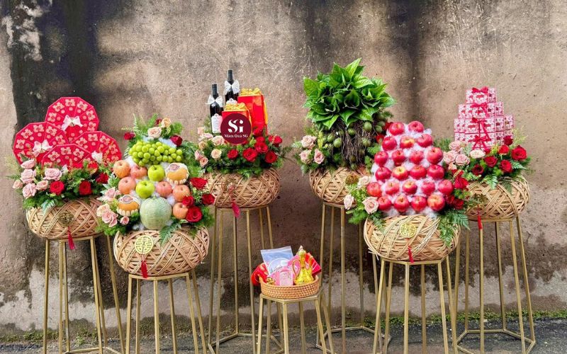 Mẫu quả cưới kết hoa sen - Nguồn Mâm quả cưới hỏi SG