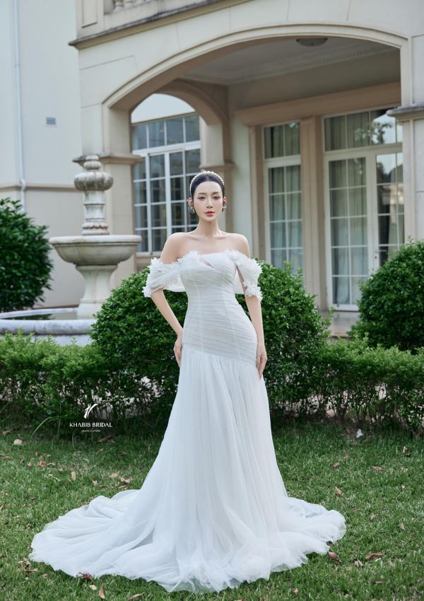 Váy cưới chữ A cho nàng dáng quả lê - Nguồn Khabib Bridal