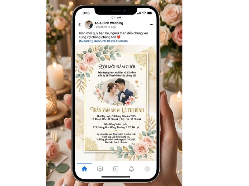 Ưu và nhược điểm khi sử dụng lời mời đám cưới trên facebook